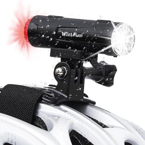 Bike Helmet Light 2 in 1,Cycling Helmet Headlight Taillight Front and Rear Bike Lighting Rechargeable 360 Warning Lights with IP66 Waterproof USB Bike Helmet Light 2 in 1,Cycling Helmet Headlight Taillight Front and Rear Bike Lighting Rechargeable 360 Warning Lights with IP66 Waterproof USB