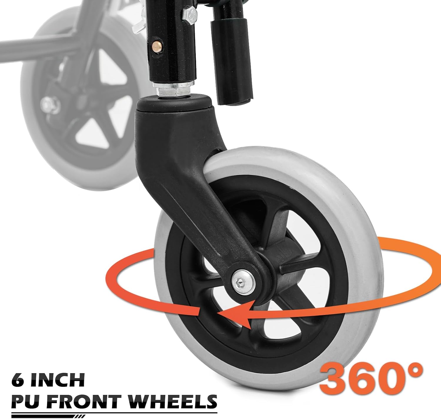 Silla de ruedas ligera para adultos, asiento plegable de transporte de 18 pulgadas, silla de ruedas plegable con reposapiés elevable para viajes de