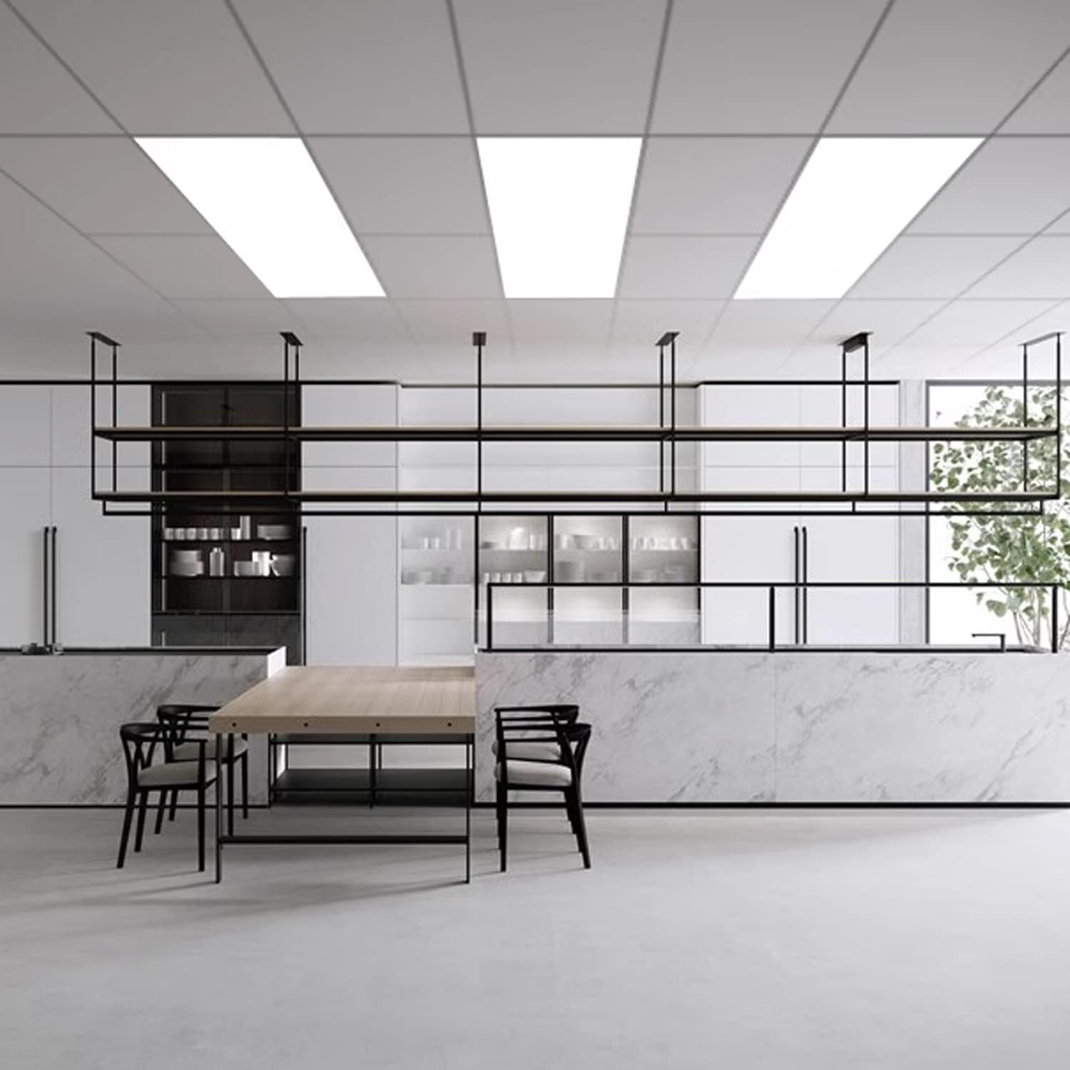 LEDONE – Luz LED de panel plano de 2 x 4 pies, luz de techo empotrada regulable de 0-10 V, potencia de 29343949 W y CCT seleccionable 3500 K4000