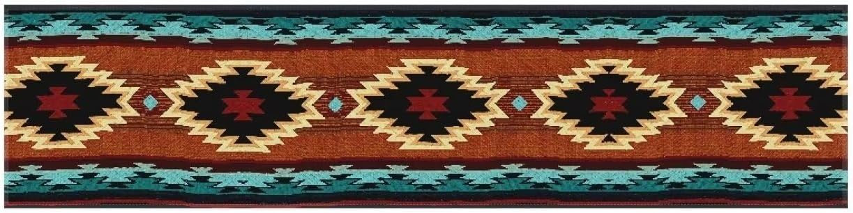 Southwestern – Camino de cama para tamaño Queen, bufanda para pie de cama, tribal, nativo americano, Navajo, corredores de cama y bufandas, bufanda