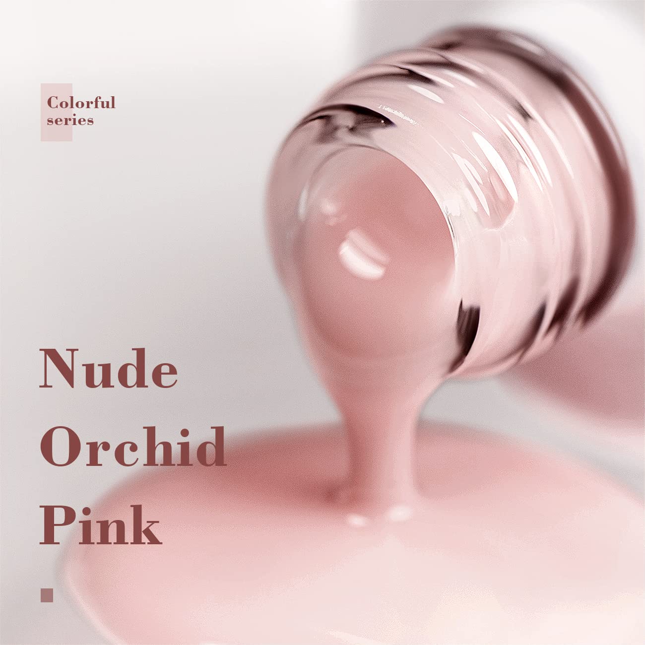 RARJSM Esmalte de uñas en gel color rosa purpúreo translúcido tono de piel neutro, esmalte de uñas en gel, tono rosa lechoso, 0.5 onzas líquidas,