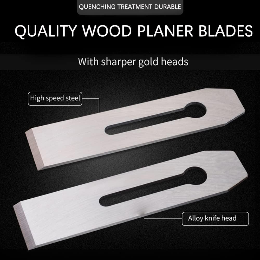 Utoolmart Cuchilla de cepilladora de banco, 2 piezas de hoja de repuesto para carpintería de acero de alta velocidad, para cepilladora de madera,