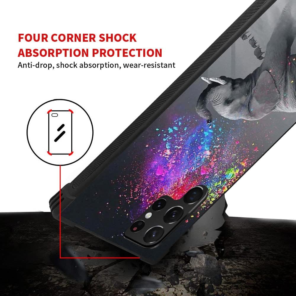 ZHEGAILIAN Funda compatible con Samsung Galaxy S23 Plus, maravillosa funda de elefante 15 para Samsung Galaxy S23+ Plus, funda de protección contra