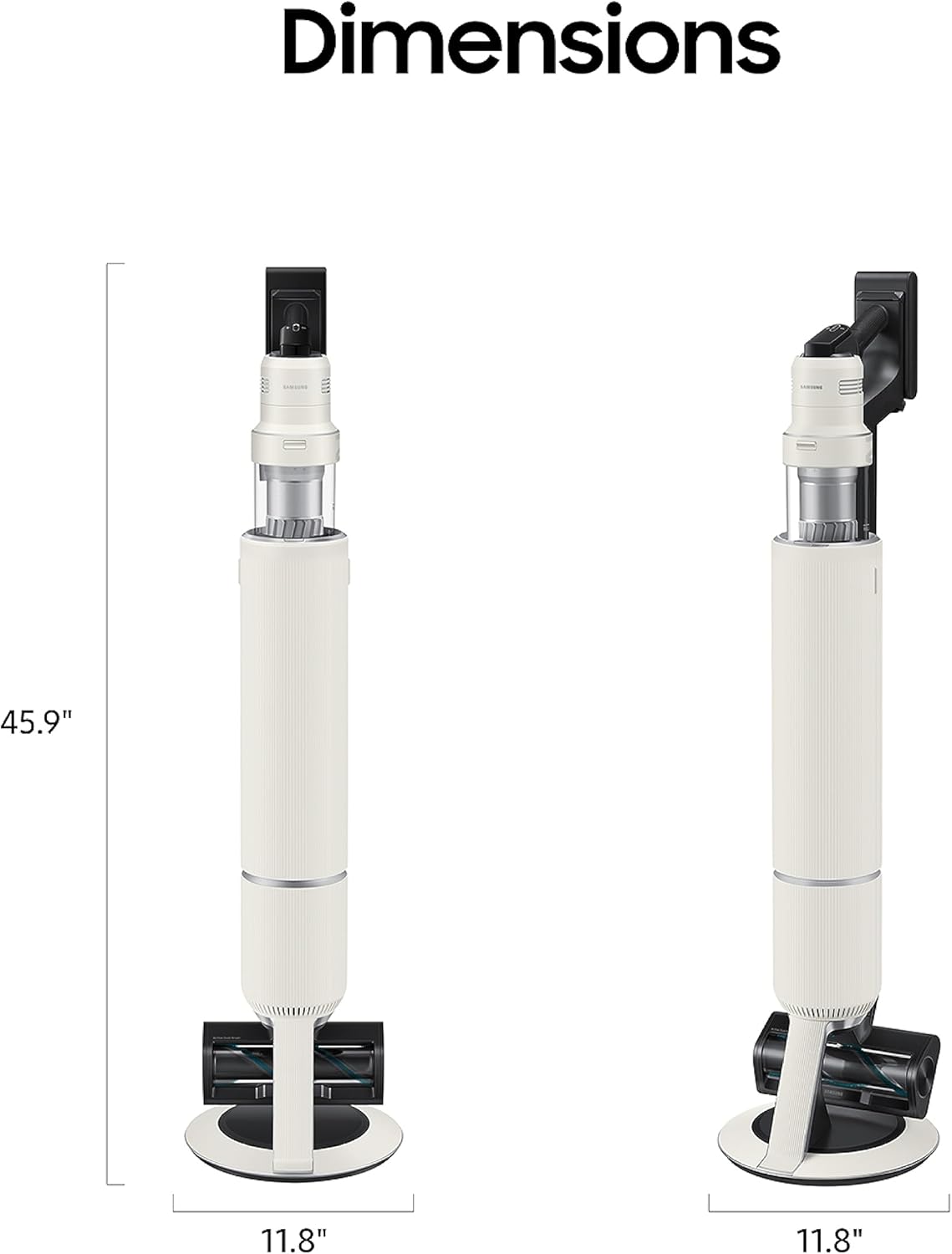SAMSUNG BESPOKE – Aspiradora inalámbrica Jet AI con estación de limpieza todo en uno, potencia de succión de 280 AW, duración de la batería más