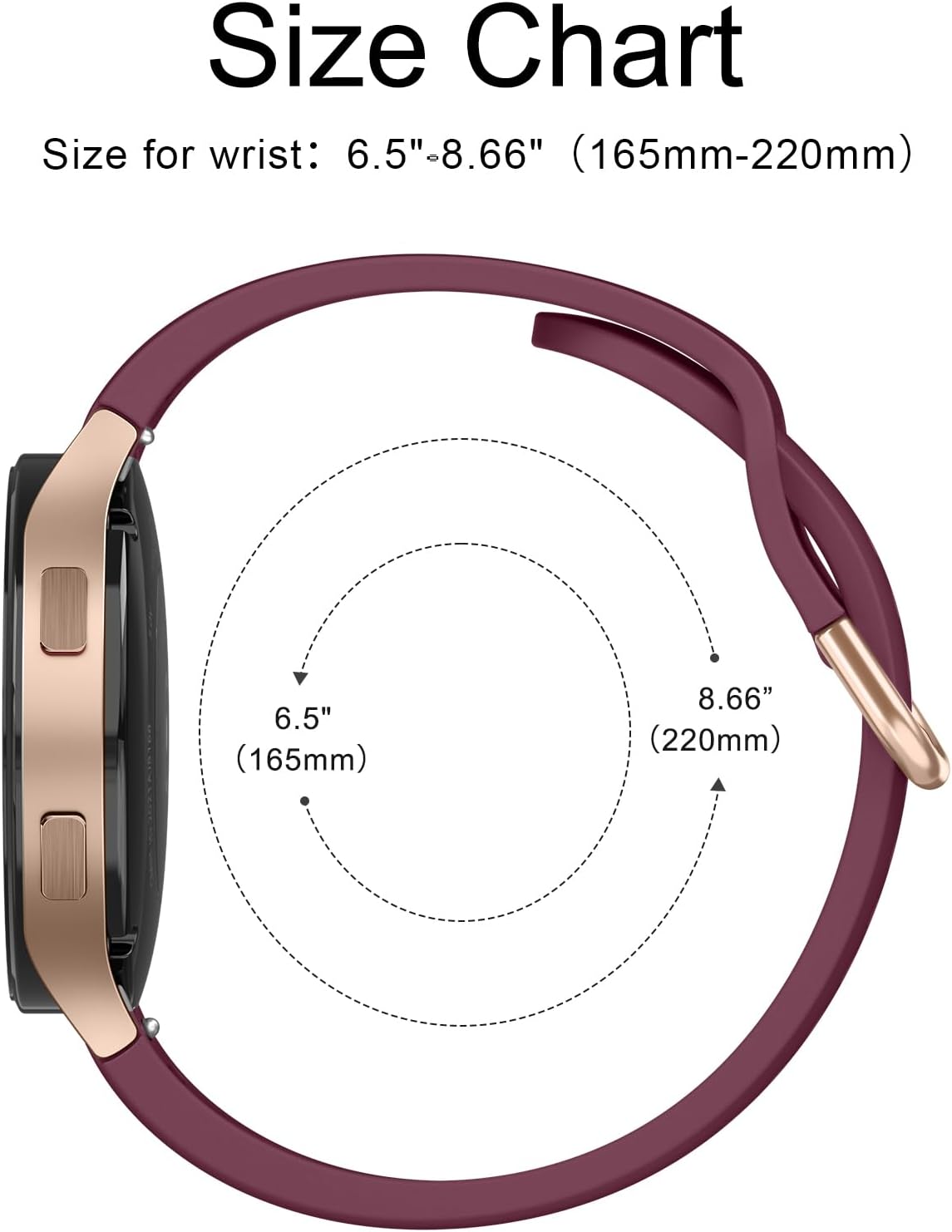 AK Correa de repuesto ajustable para Samsung Galaxy Watch 5 de 1.575 pulgadas, 1.732 pulgadas, Galaxy Watch 5 Pro de 1.772 pulgadas, 0.787 pulgadas,