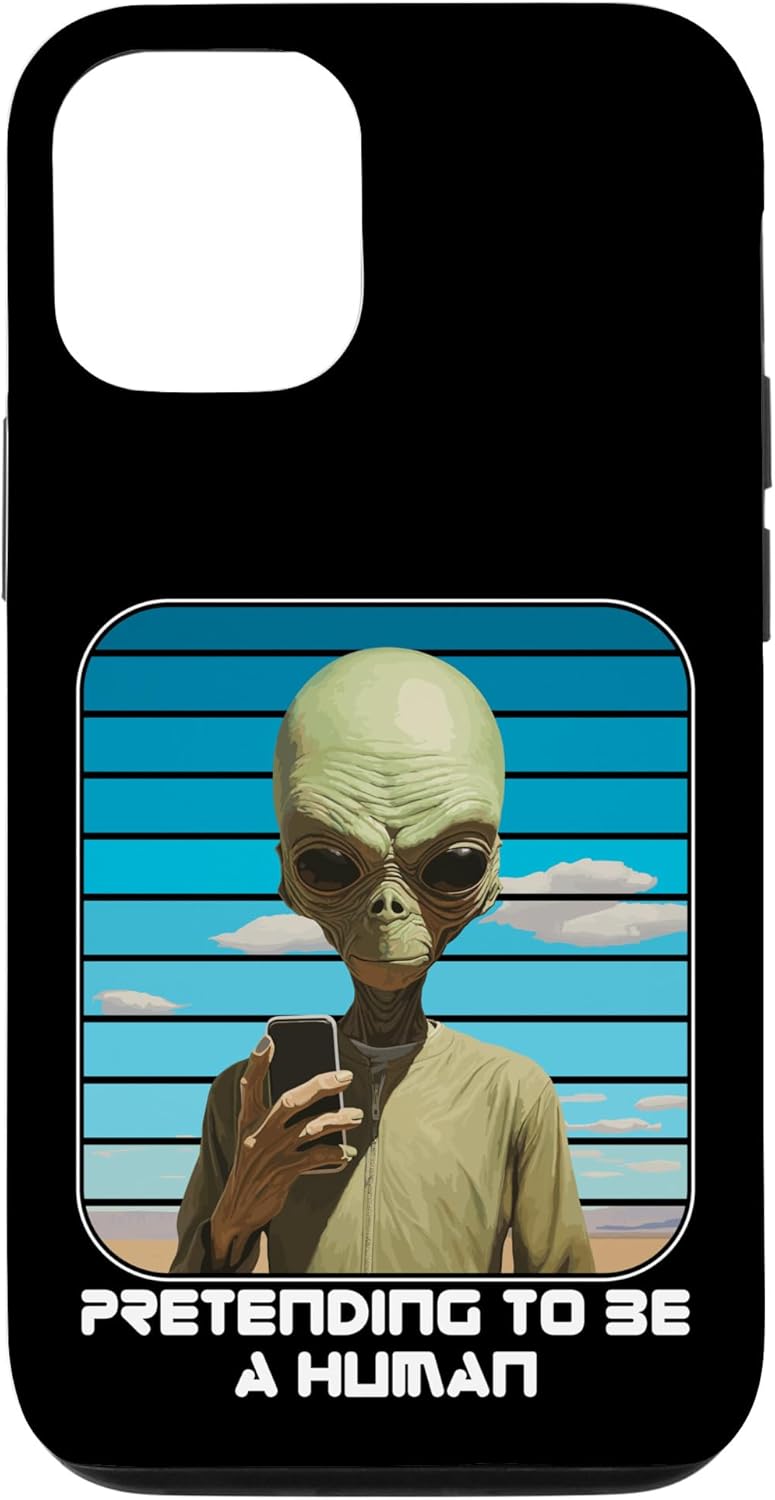 iPhone 14 Pro Alien Pretending To Be A Human Halloween Women, Men, Kids Case