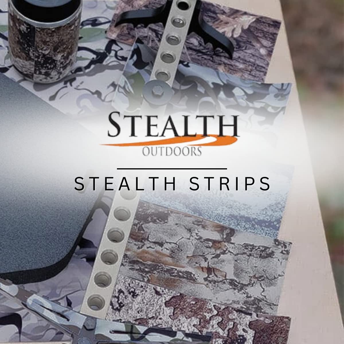 Cinta silenciadora Smoke Camo  Tela silenciadora autoadhesiva  Ideal para silenciar todo tu equipo de caza de metal y accesorios  (rollo de 2.125 x