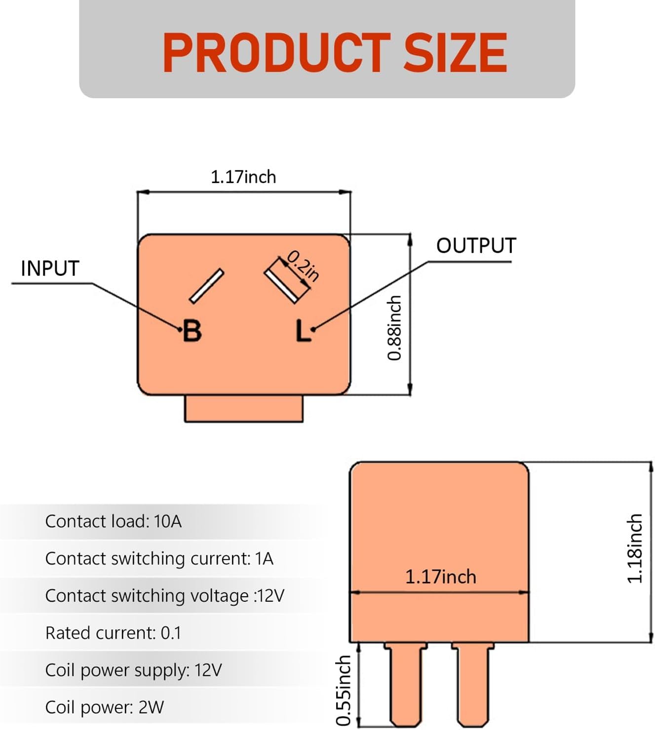 4 relés de flash de dirección LED, relé de dos patas ajustable de frecuencia CC de 12 V, controla las luces de los vehículos intermitentes o la