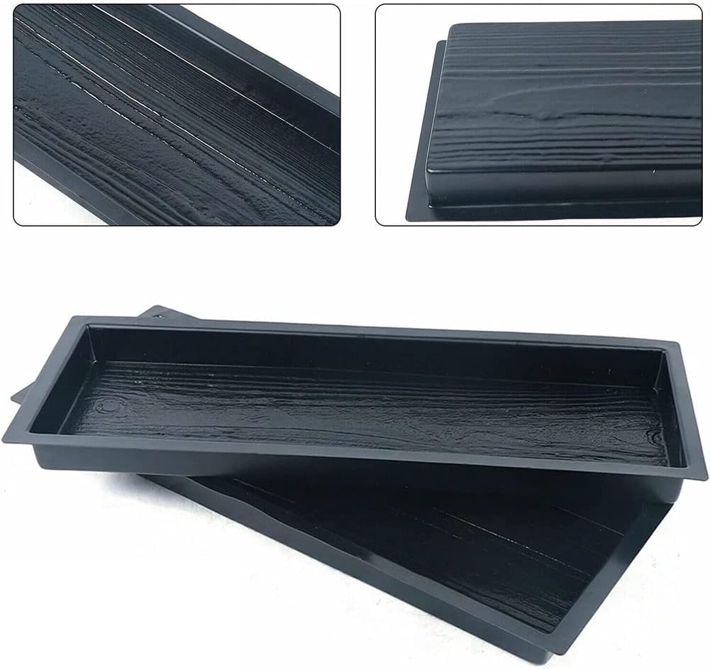 Molde de hormigón con forma de tablas de madera, molde de pavimentación moldeado de plástico para bricolaje, molde de piedra de escalón de jardín,