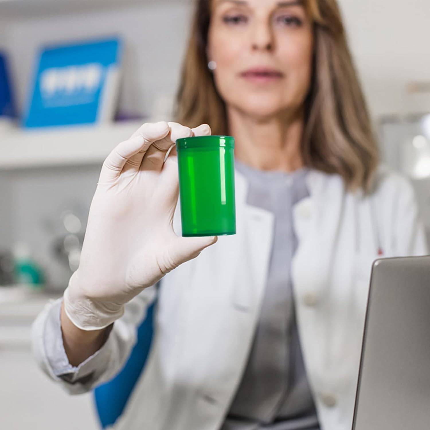 12 frascos vacíos de plástico con receta, botellas herméticas impermeables para píldoras con tapas superiores para juntas (30 dram, verde