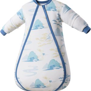 Saco de dormir para bebé, manta termostática de algodón, mangas extraíbles, unisex, saco de dormir para bebés, 2.5 TOG Saco de dormir para bebé, manta termostática de algodón, mangas extraíbles, unisex, saco de dormir para bebés, 2.5 TOG
