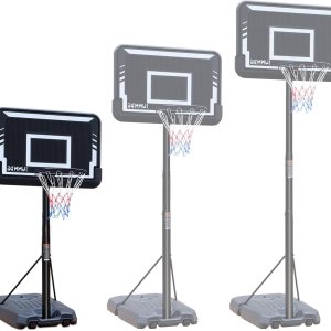 IUNNDS Sistema de portería de aro portátil de baloncesto de 6.5 a 10 pies ajustable de 44 pulgadas para niñosadultos, interior y exterior IUNNDS Sistema de portería de aro portátil de baloncesto de 6.5 a 10 pies ajustable de 44 pulgadas para niñosadultos, interior y exterior