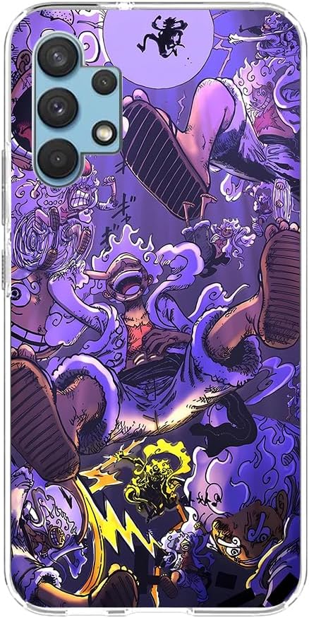 Funda flexible de silicona transparente transparente a prueba de golpes para Samsung Galaxy A32 5G Nica Luffy Anime Japón Role01