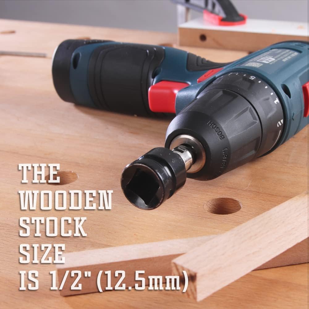 O’Skool Cortadores de espiga y espiga con cabezales de corte de 0.315 in (516″) y 0.394 in (38″) para varillas y palos de madera