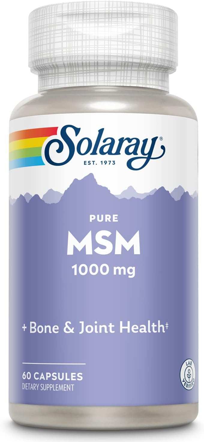 SOLARAY Cápsulas Pure MSM, 1000 mg, 60 unidades SOLARAY Cápsulas Pure MSM, 1000 mg, 60 unidades