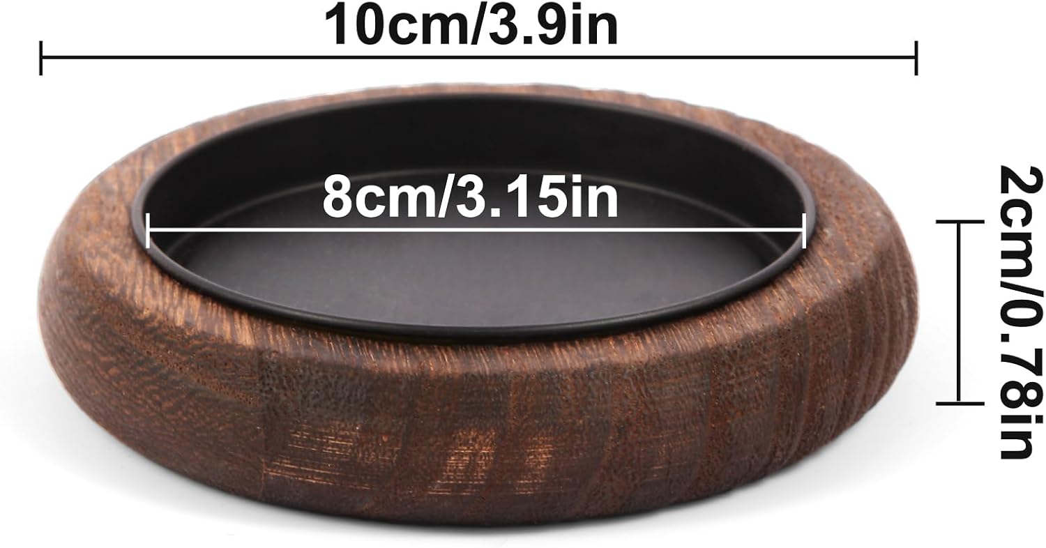 Hatway Portavelas de madera, decoración de granja, bandeja de velas de pilar de madera para centro de mesa, bandeja decorativa pequeña, elevador