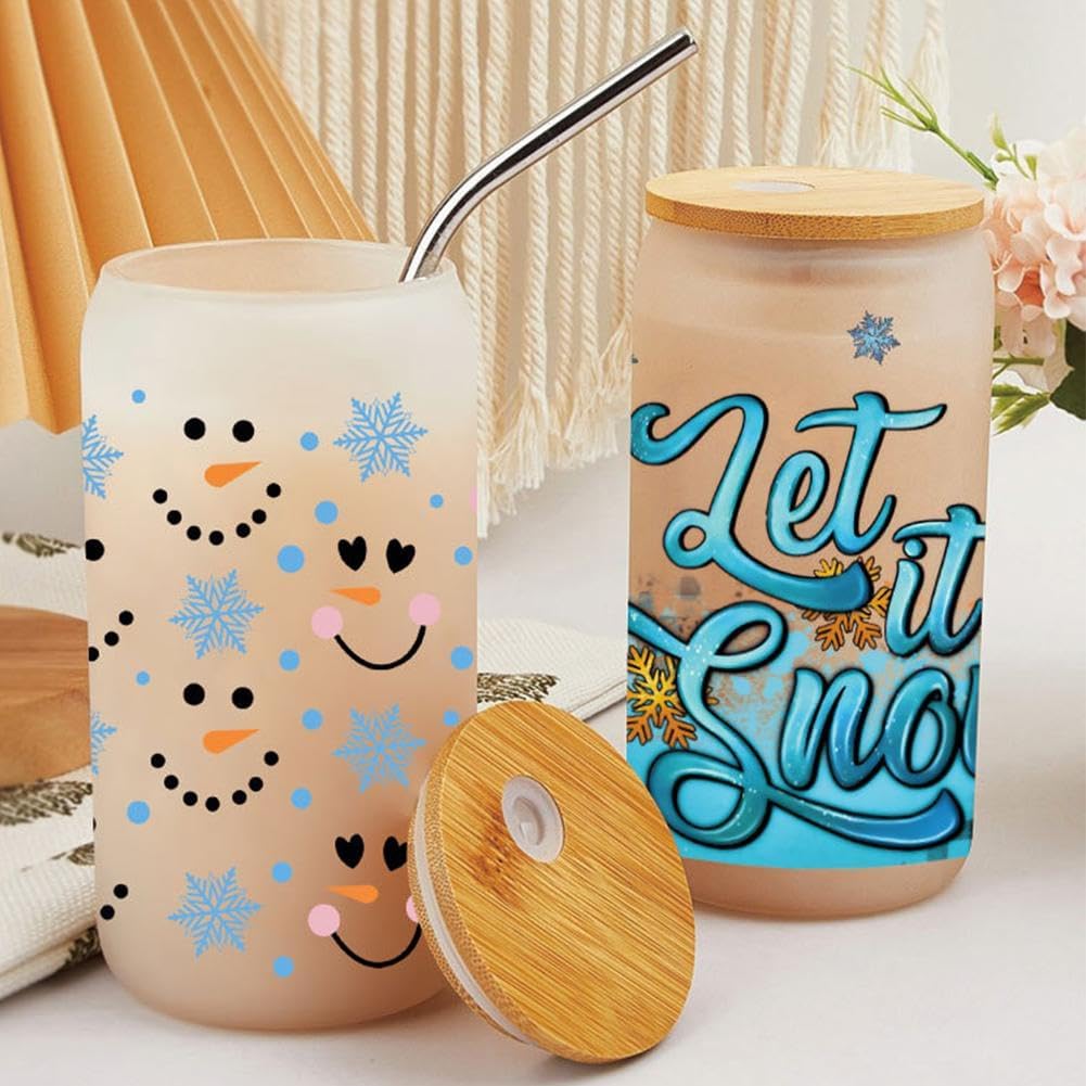 Adhesivo de transferencia UV DTF, decoraciones de Navidad, adhesivo de transferencia UV DTF, calcomanías de envoltura de taza UV DTF, calcomanías