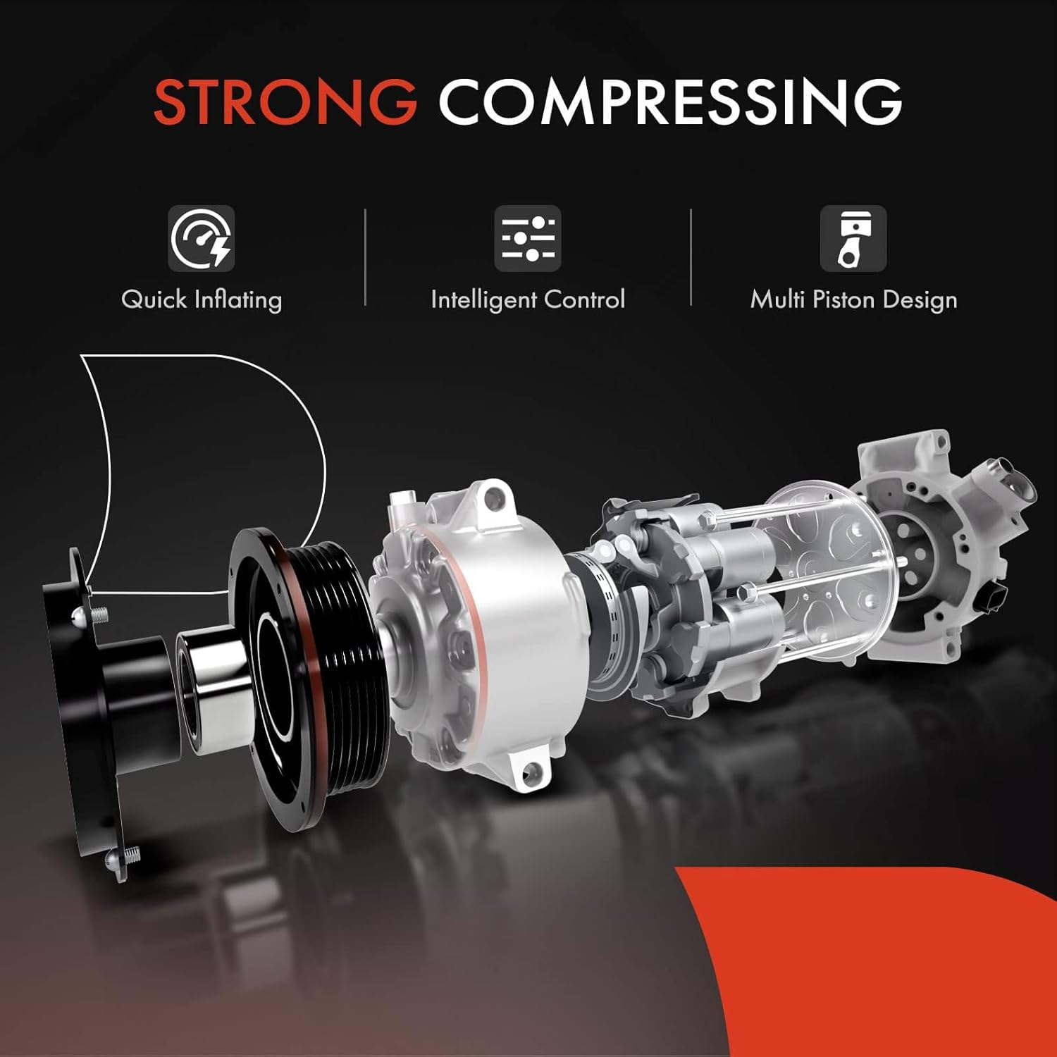A-Premium Compresor de aire acondicionado con embrague compatible con Volkswagen Jetta 2019-2021, Golf 2018-2019, Tiguan 2018-2020, GTI 2019-2020,