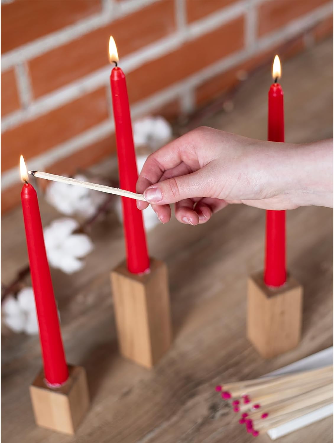 Candwax – Velas cónicas de 12.0in, sin goteo, sin perfume, cera de parafina con mechas de algodón, 10 horas de combustión