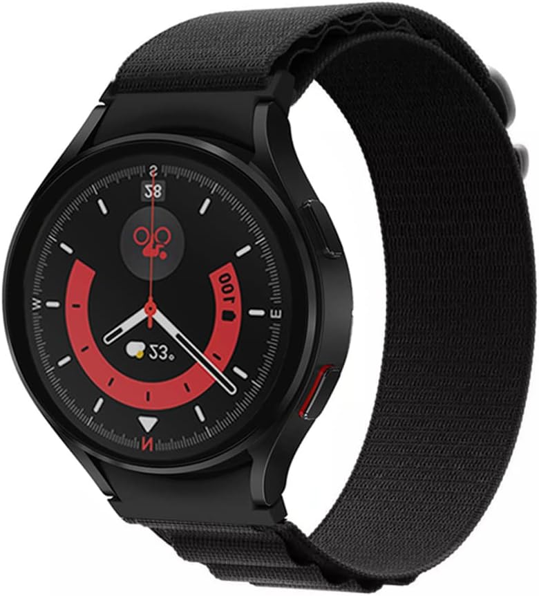 Correa de reloj de nailon compatible con Samsung Galaxy Watch 6 5 4 correas de 1.575 in 1.732 inWatch 5 Pro Band 1.772 inWatch 4 6 Classic Band