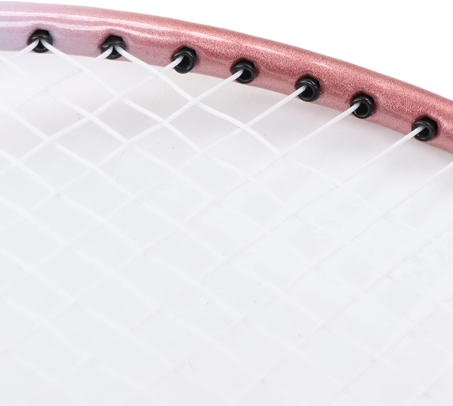 Garhelper Juego de 2 raquetas de bádminton, aleación de hierro rosa y nailon, juego de bádminton ligero separado con bolsa de almacenamiento,