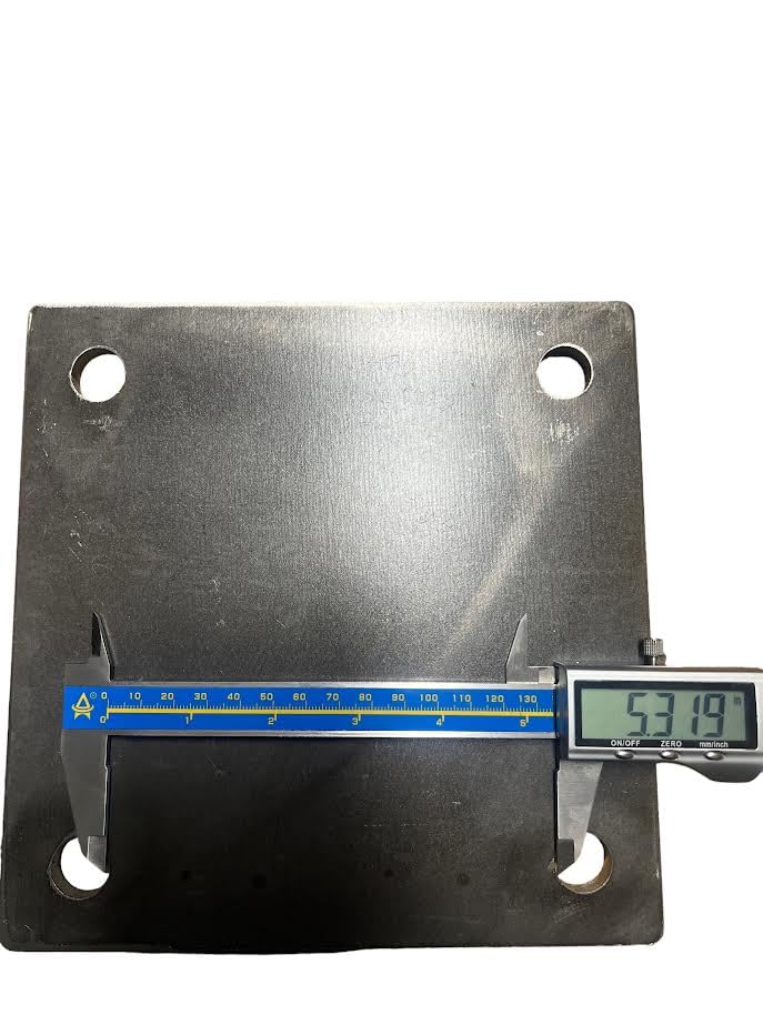 JM – Placa base de acero resistente de 8 x 8 pulgadas, 4 agujeros con 58 pulgadas de diámetro, esquinas redondeadas (2)