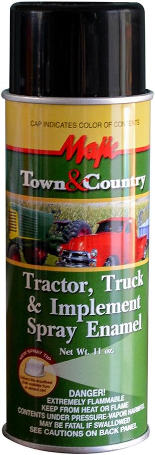 Majic Paints 8-20994-8 Pintura esmaltada en aerosol para tractor e implementación, aerosol, negro brillante, 11 onzas (paquete de 1)