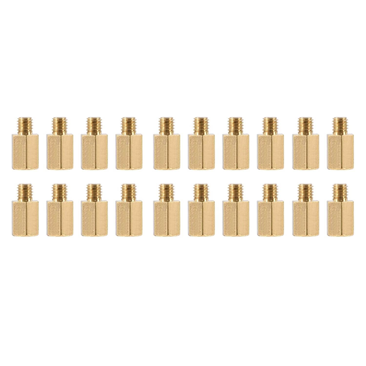 YOKIVE 20 tornillos de separación M3, separadores hexagonales de latón para PCB, mantienen la altura consistente, ideal para placa base (tono