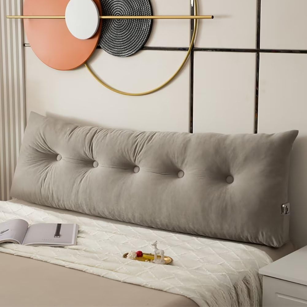 Jaysydd Almohada de cabecero tamaño queen con soporte de posición para cama, almohada de sofá cama, cojín de cabecero, almohada de cuña tamaño King