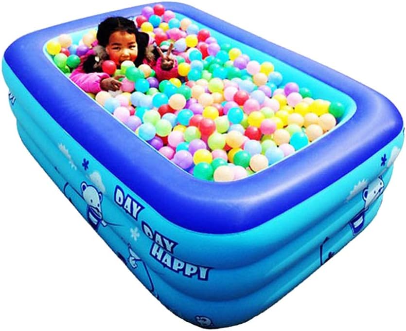 Bañera inflable portátil para adultos, jardín para adultos, piscinas de juegos al aire libre, jacuzzis con bomba de aire eléctrica (azul-M)