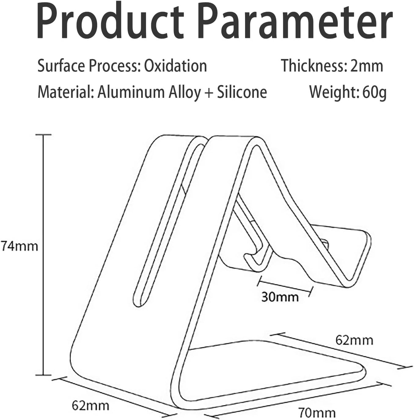 Aluminum Alloy Cell Phone Stand, Cradle, Holder, Aluminum Desktop Stand Compatible with Switch, iPad Air Mini Pro, Phone 13 Pro 12 Mini 11 XS, All