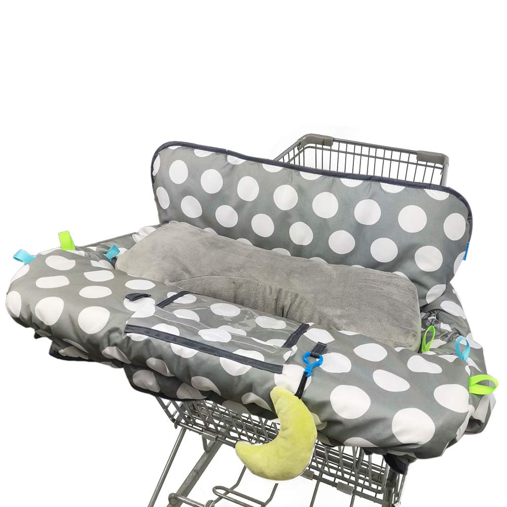 Funda para carrito de compras para bebé con almohada, posicionador de cojín de terciopelo suave, Soporte para teléfono celular de 6.5 pulgadas,