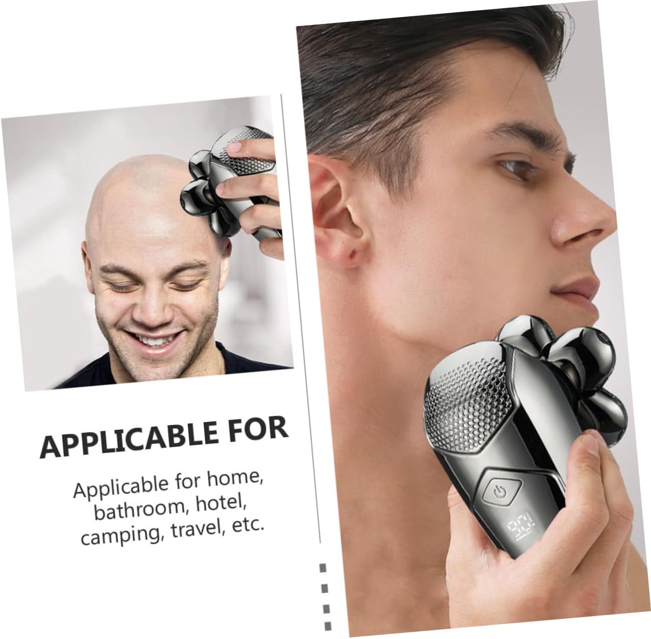 FOMIYES Juego de 2 juegos de afeitadora eléctrica para peluquería Maquina de afeitar para hombre, afeitadora de cuerpo eléctrico, kit facial de