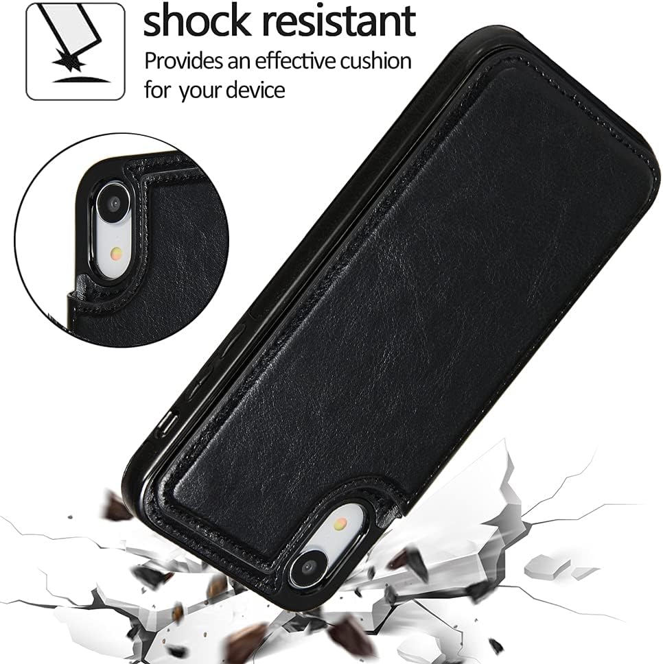 NKECXKJ Funda tipo cartera diseñada para iPhone XR10R, de piel sintética, con protector de pantalla, soporte para tarjetas, soporte a prueba de