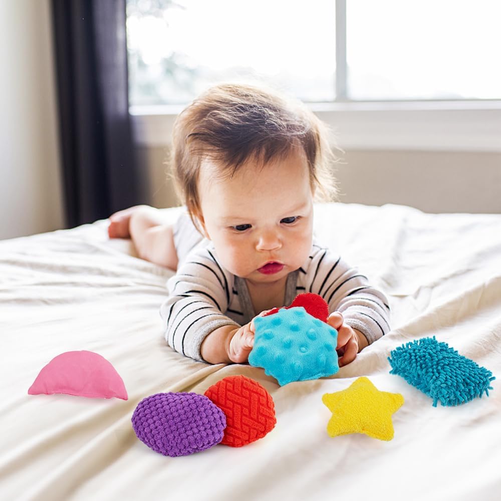 teytoy Juguetes sensoriales con textura para autismo, 12 juguetes sensoriales con forma sensorial con bolsa de almacenamiento, desarrollan