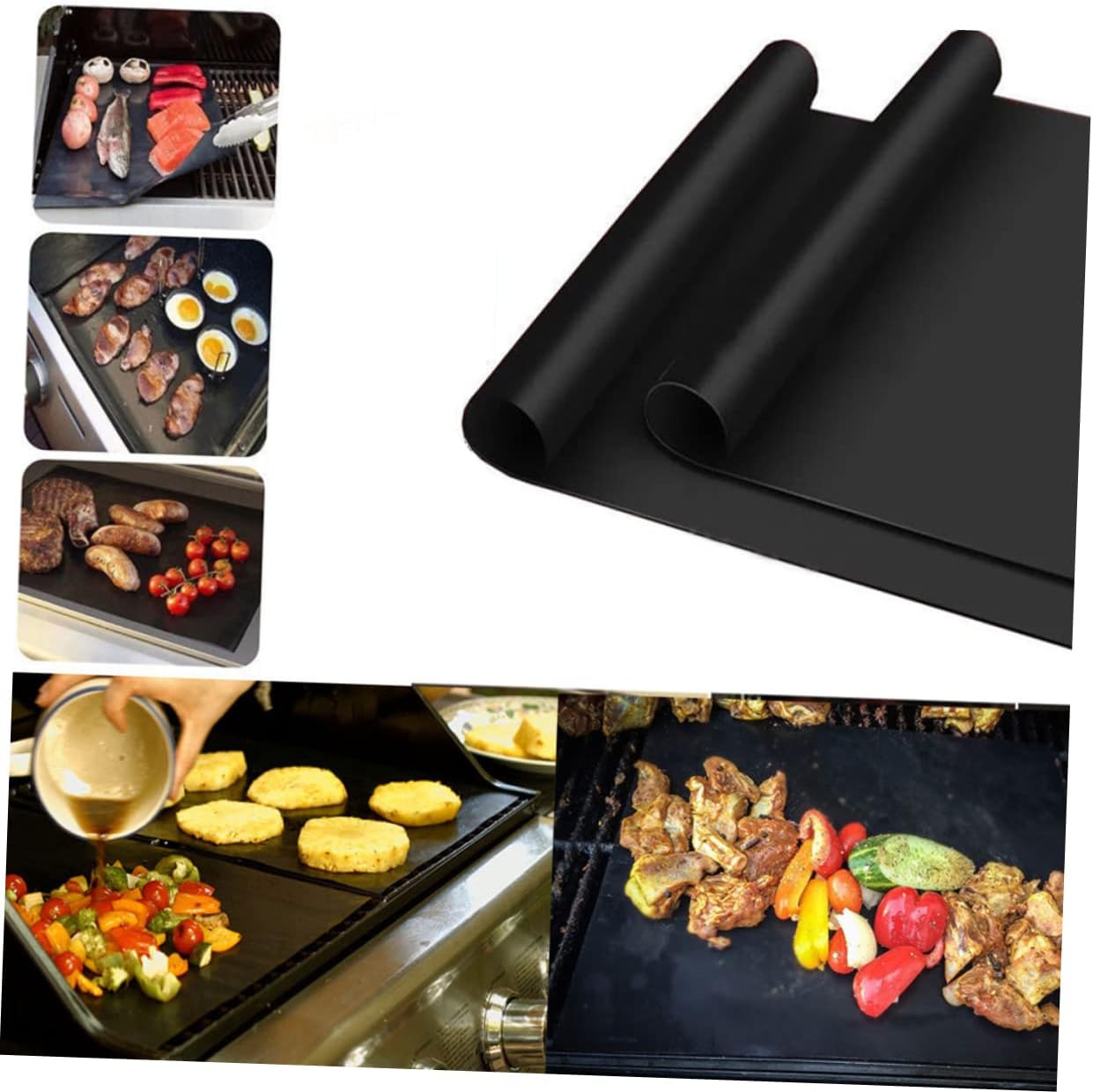 Traje para hombre, 4 piezas, tapete para barbacoa, alfombrillas para parrilla, alfombrilla para barbacoa, alfombrilla para parrilla, antiadherente,