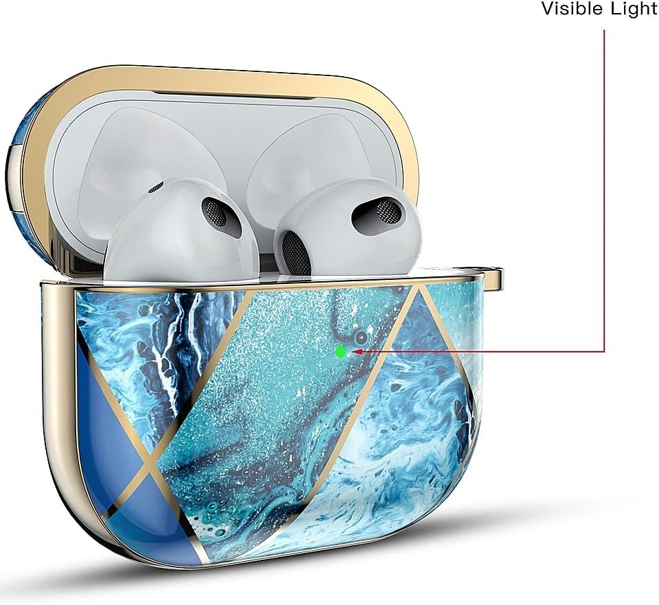 SaharaCase – Funda y kit de mármol para Apple AirPods 3 (3 generación 2021) Robusto Protección de cuerpo completo, agarre antideslizante, delgado