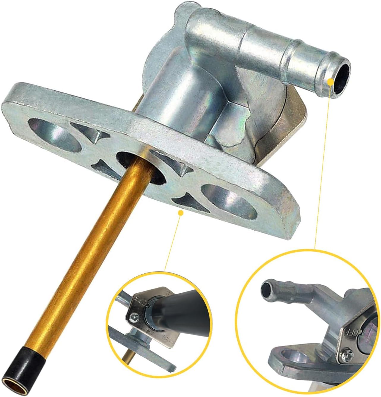 Earlyred Grifo de válvula de combustible con tornillo de palanca compatible con Honda Recon 250 TRX250 Rancher TRX350 TRX420 Foreman TRX450 Rubicon