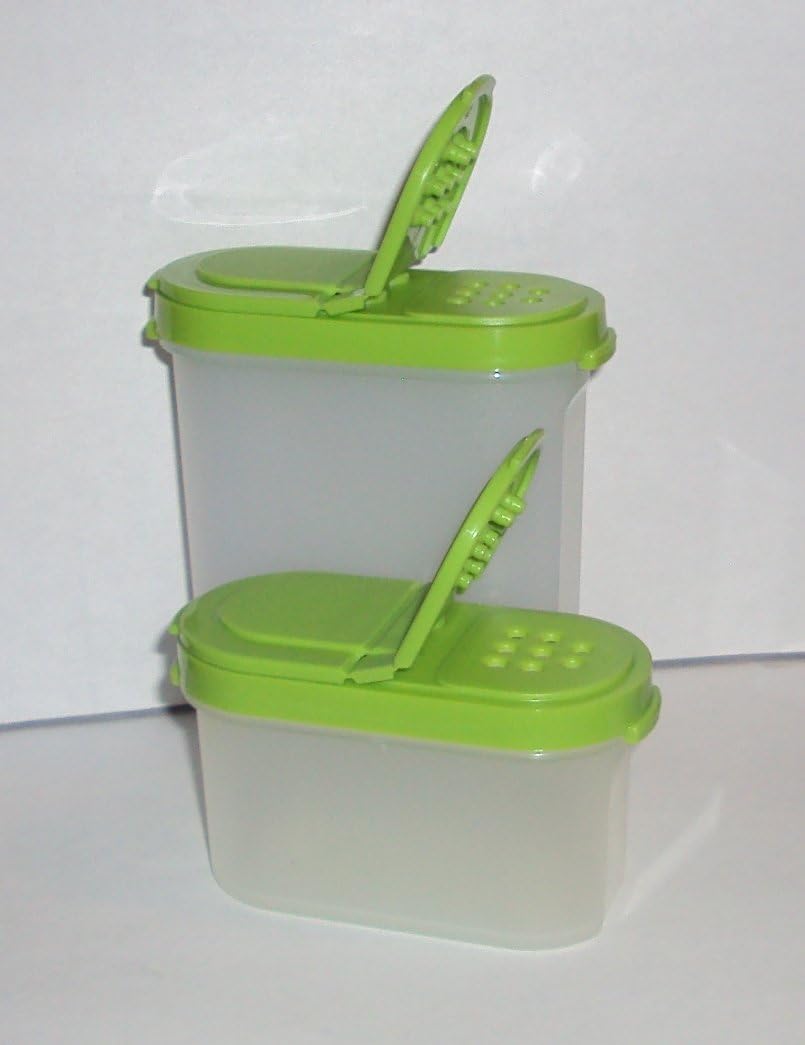 Tupperware Green Modular Mates – Recipientes para especias salero y pimentero