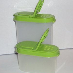 Tupperware Green Modular Mates – Recipientes para especias salero y pimentero Tupperware Green Modular Mates – Recipientes para especias salero y pimentero