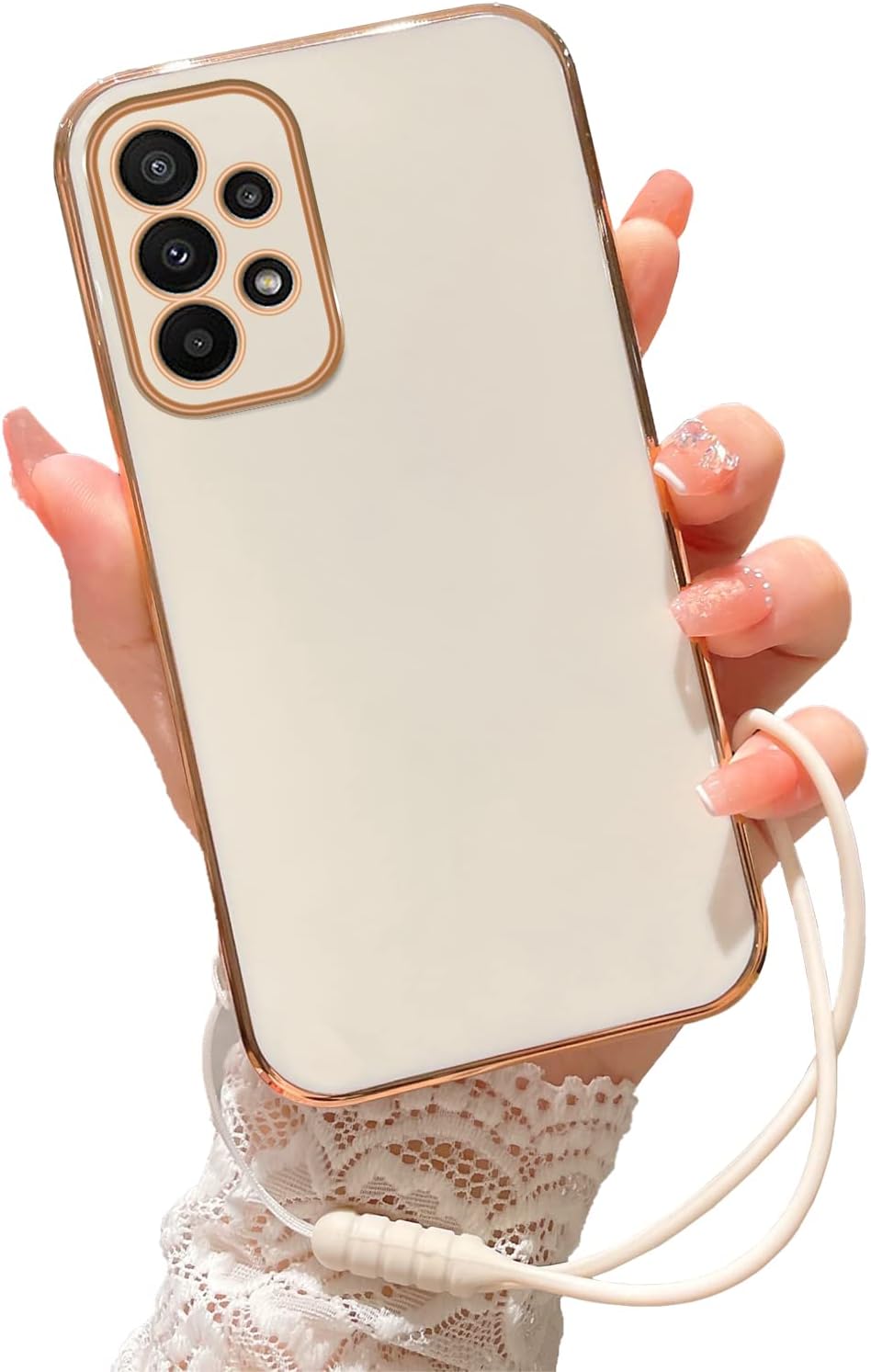 Funda para Galaxy A23 5G, Samsung A23 5G (no para A23 5G UW) para mujeres galvanoplastia, bonita estética de lujo, moderna, bonita, protección