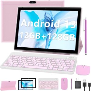 Tablet Android 13 de 10 pulgadas, 2024 más reciente 12 GB de RAM+128 GB ROM1 TB tabletas expandibles PC, tabletas 2 en 1 con teclado, pantalla HD de Tablet Android 13 de 10 pulgadas, 2024 más reciente 12 GB de RAM+128 GB ROM1 TB tabletas expandibles PC, tabletas 2 en 1 con teclado, pantalla HD de