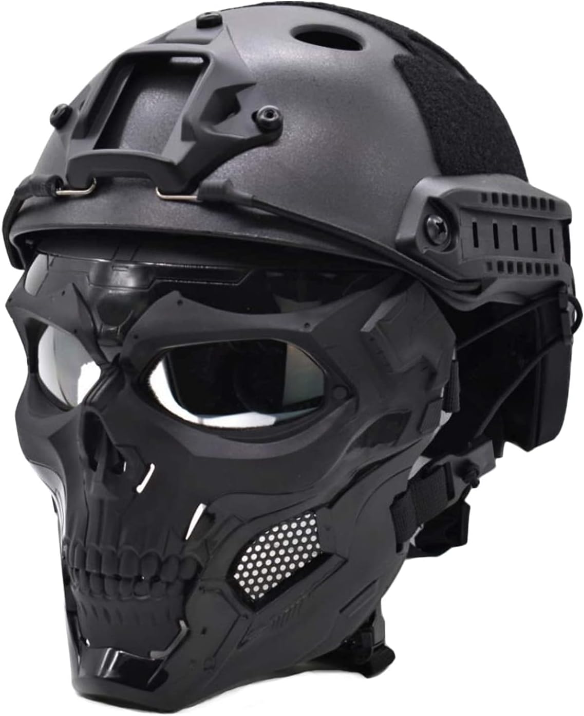 NC PJ – Casco táctico rápido y máscara ajustable de Airsoft, máscara de cara completa, adecuada para paintball, Halloween, juegos de rol, fiestas de