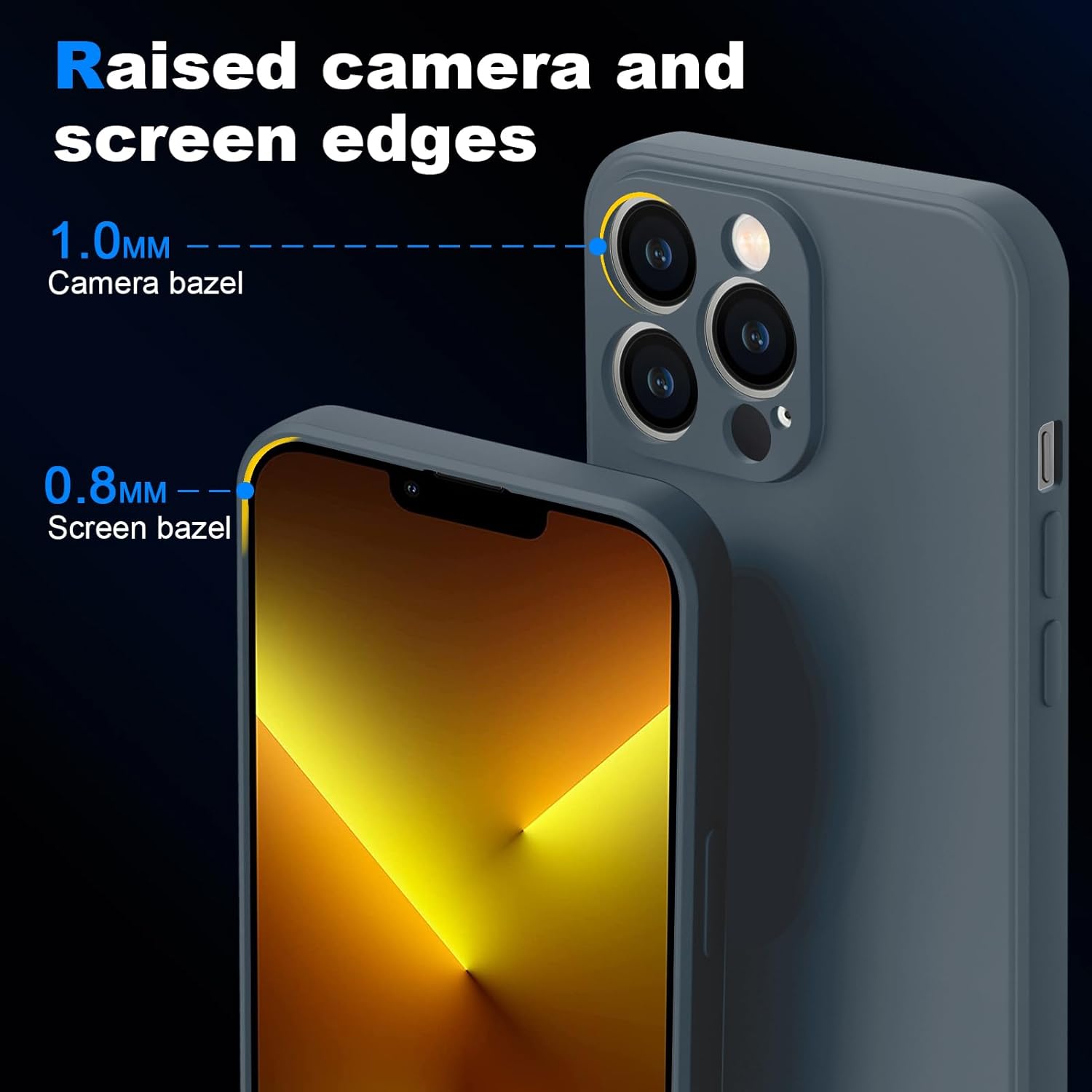 CMYFUTNG Funda para iPhone 13 Mini, silicona líquida de alta calidad sedosa al tacto, protección de la cámara, forro de microfibra suave