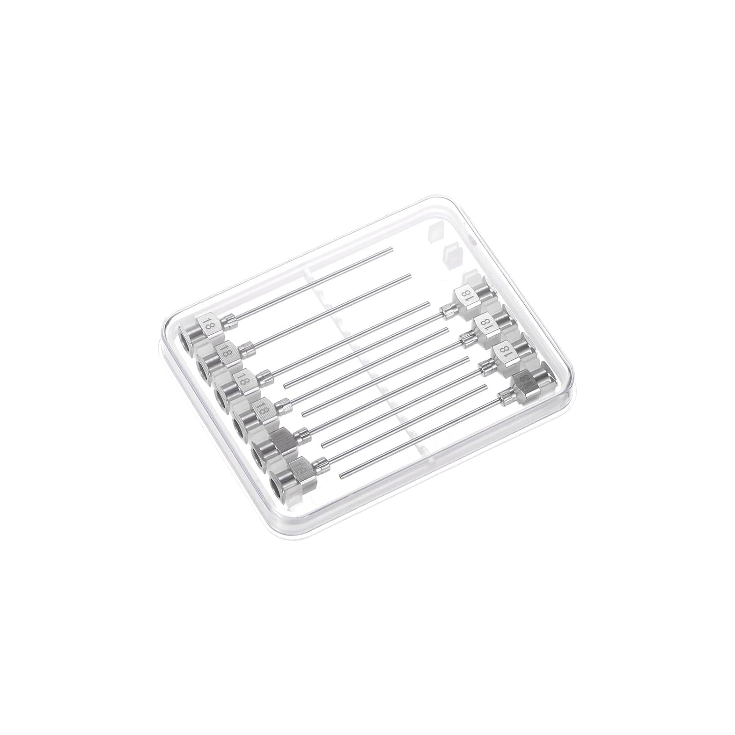 10 agujas dispensadoras de acero inoxidable calibre 18, 1 12 pulgadas, tubo de aguja de pegamento de metal, puntas romas, Luer Lock para líquidos