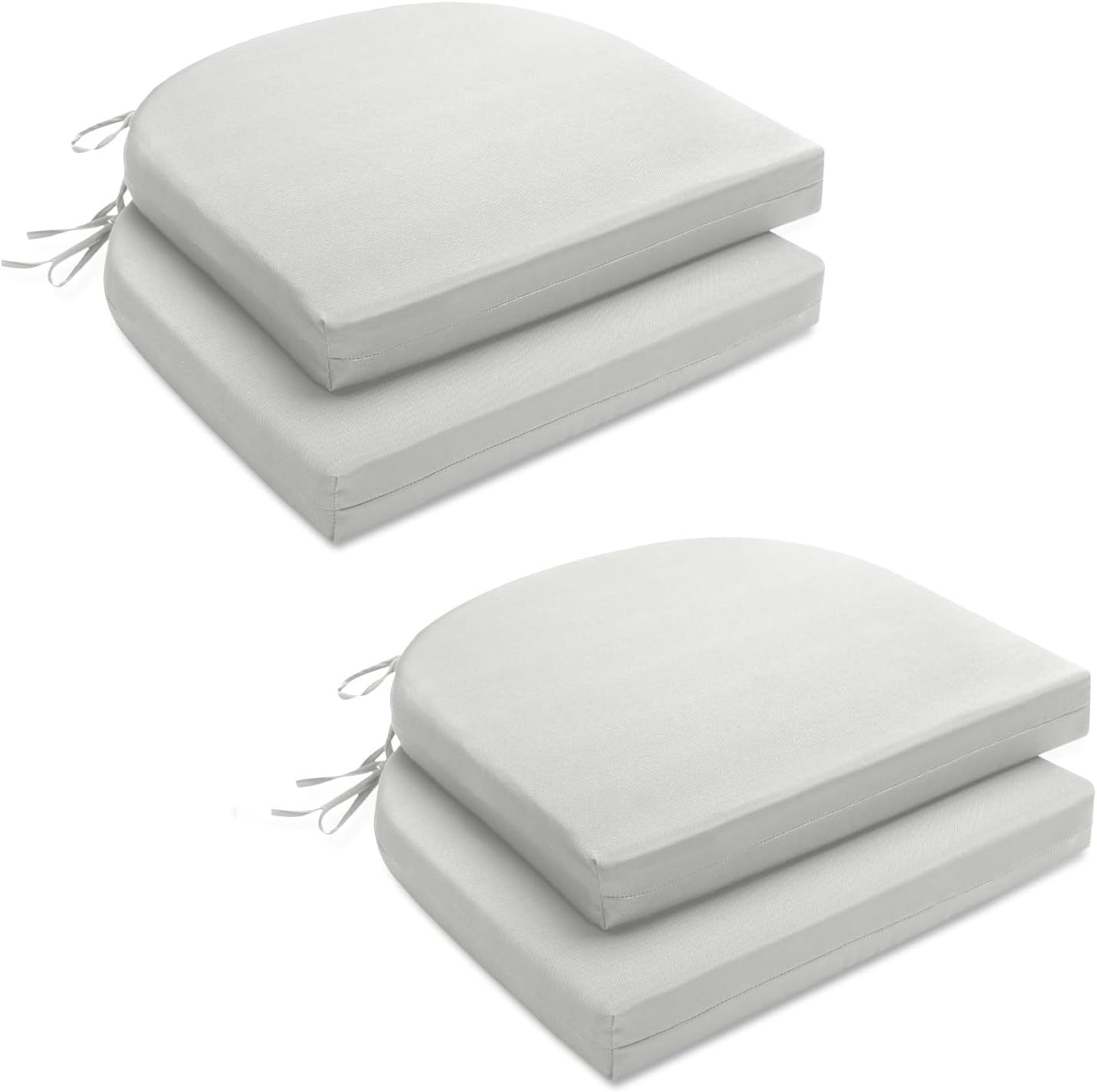 HARBOREST Juego de 4 cojines para sillas de exterior, cojines de esquina redonda impermeables para muebles de patio – Cojines para muebles de patio