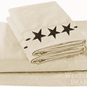 Western Peak Juego de sábanas egipcias Comfort Embriodery Star funda de almohada beige (King) Western Peak Juego de sábanas egipcias Comfort Embriodery Star funda de almohada beige (King)