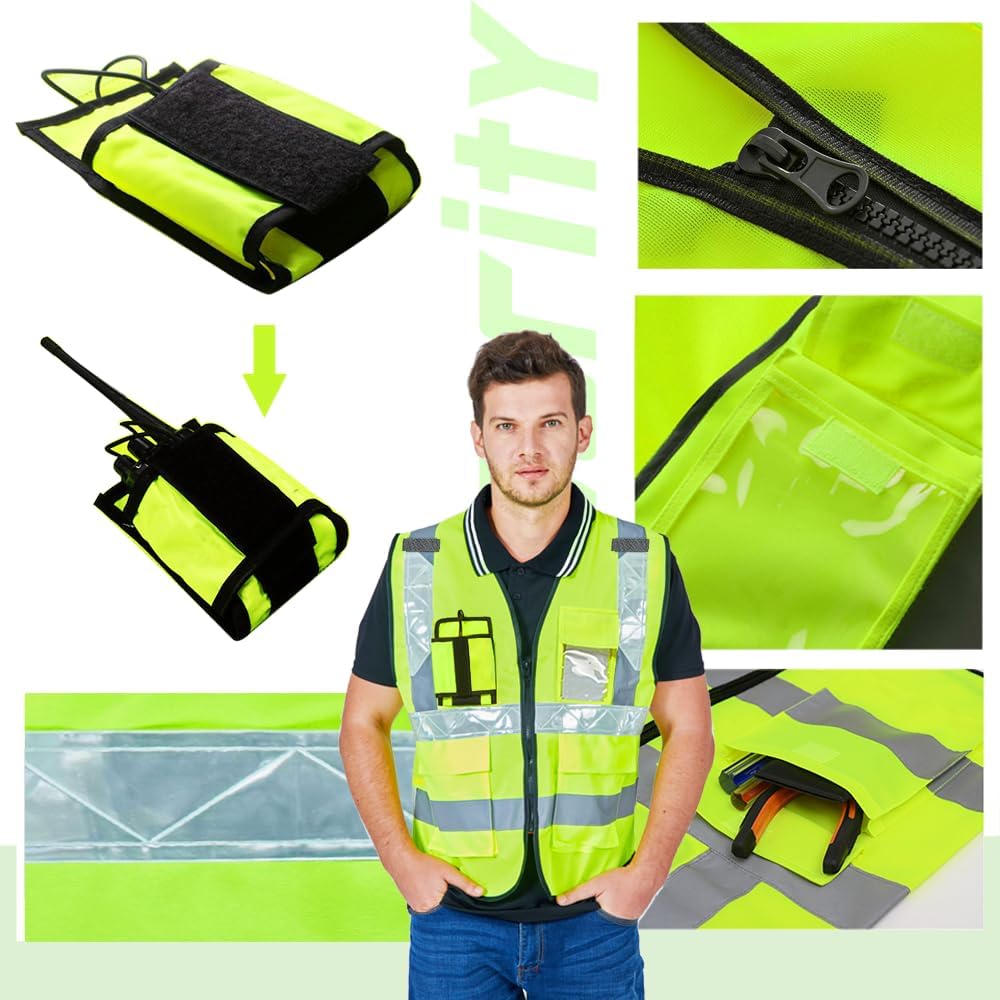 YOWESHOP El chaleco reflectante de la seguridad de la alta visibilidad modifica el uniforme al aire libre del trabajo