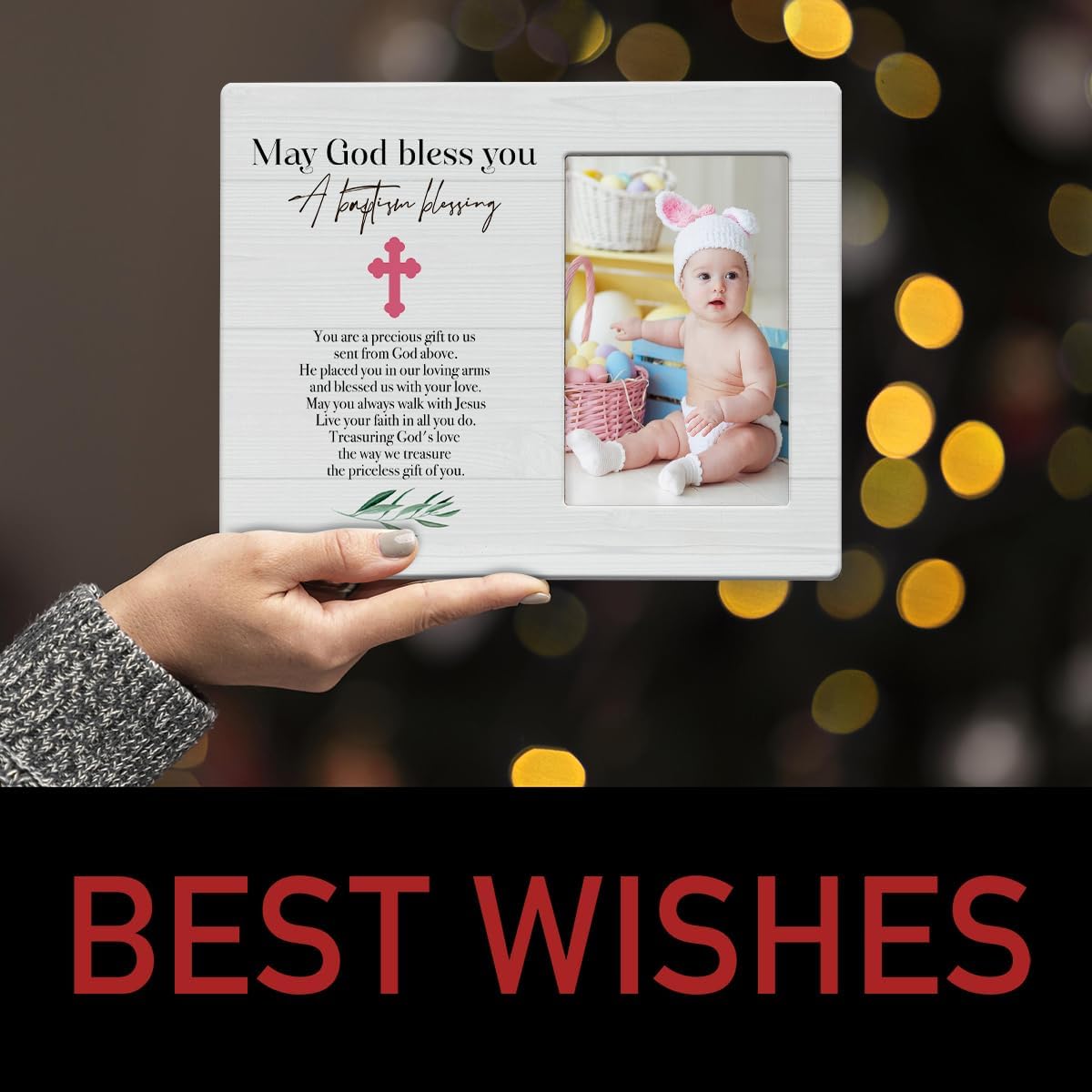 Marco de fotos de bautismo, regalos de bautismo para niños, regalos de bautizo para niños, cumpleaños, Navidad, regalos religiosos para mujeres,