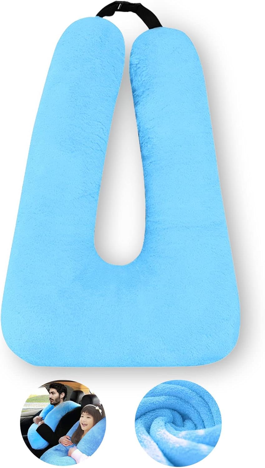 MROUEN Almohada de viaje, almohada de viaje para niños, almohada de sujeción para dormir, almohada extraíble en forma de U para adultos y niños para